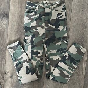 Rainbow Green and Black Cargo Pants